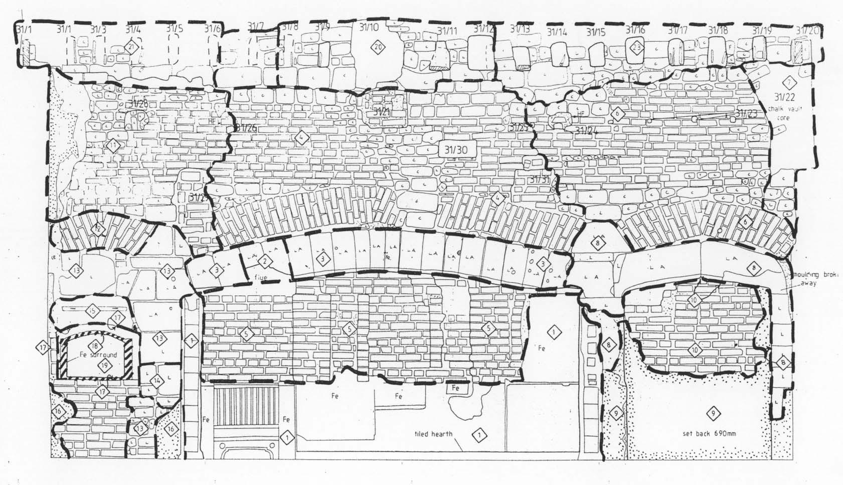 Lulworth Castle Archeologists Drawing GHK Architects